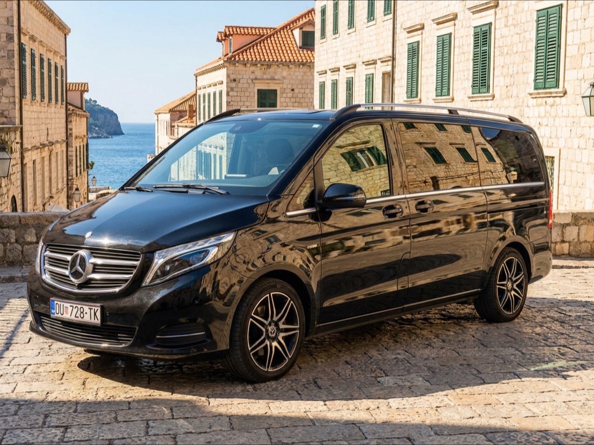 Black Mercedes-Benz V-Class luxury van